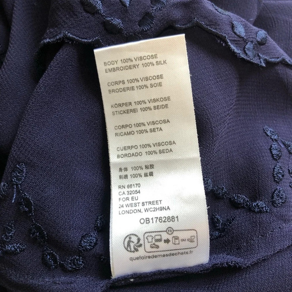 Free People Yours Truly Navy Embroidered Cowl Neck Sheer Maxi Slip Dress Small - Picture 12 of 12